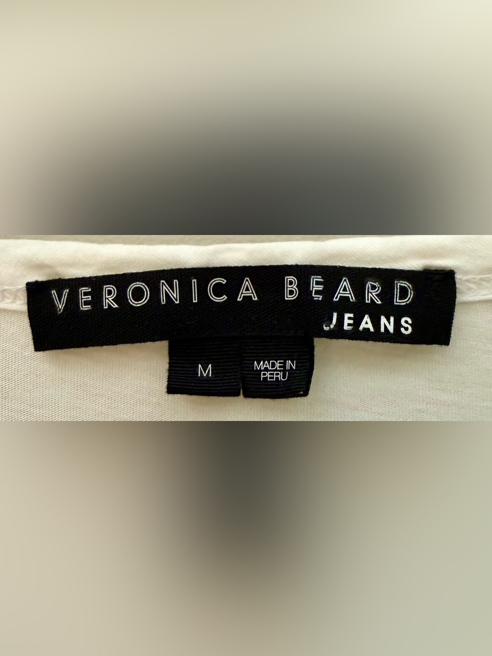 Veronica Beard Jeans White Ruffle Eyelet Trim Sleeveless Pima Cotton Tee Top M - Picture 3 of 3